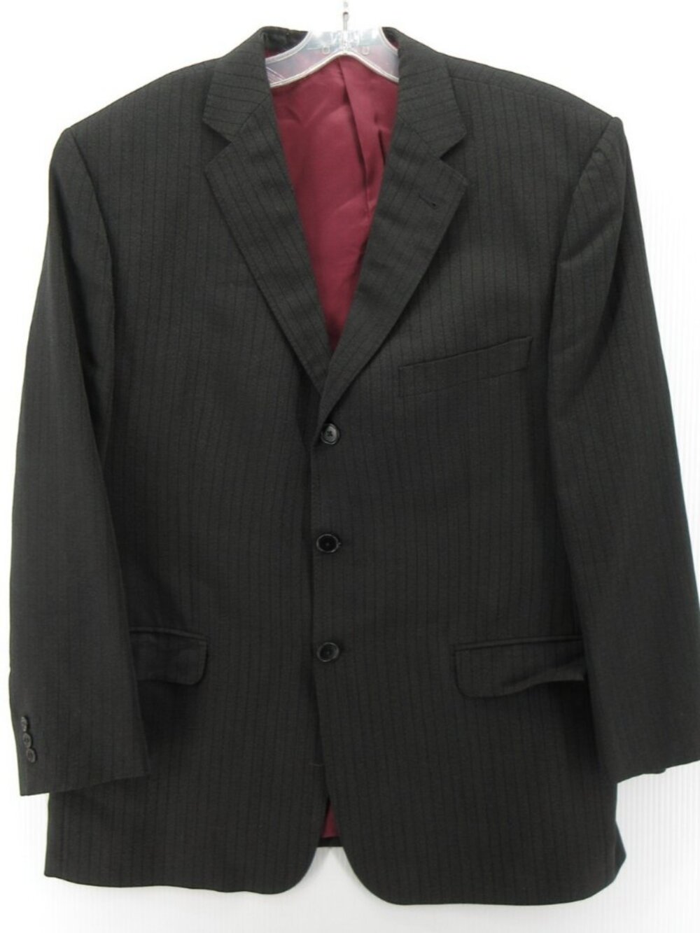 Lubiam Sport Coat 44 Blazer Wool Blend Pinstripe Jacket Classic Italy *